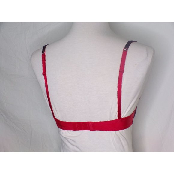 🆕FELINA Bridgette Non-Padded Bra Red Black 32C #110255 - Picture 4 of 5